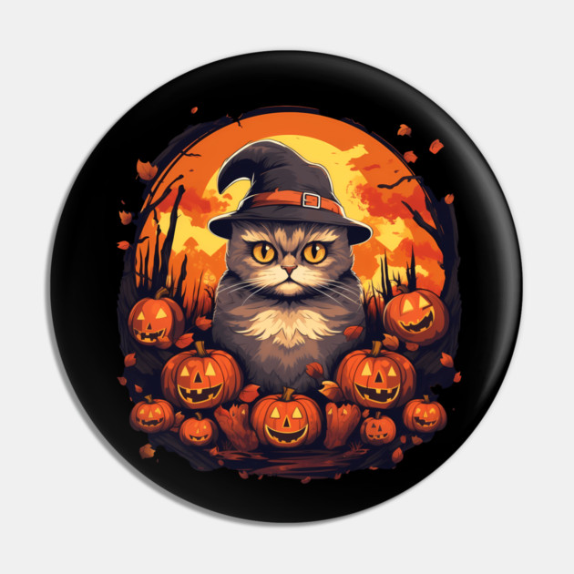 Scottish Fold Cat Halloween, Cat Love Pin by logiamerch