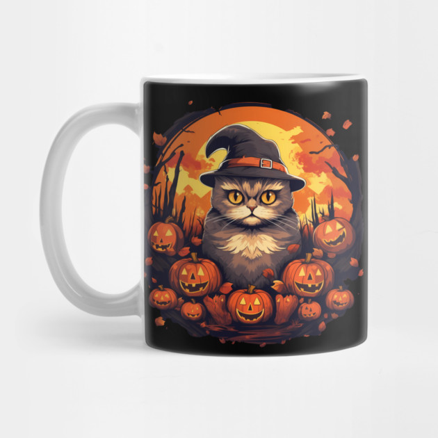 Scottish Fold Cat Halloween, Cat Love by logiamerch