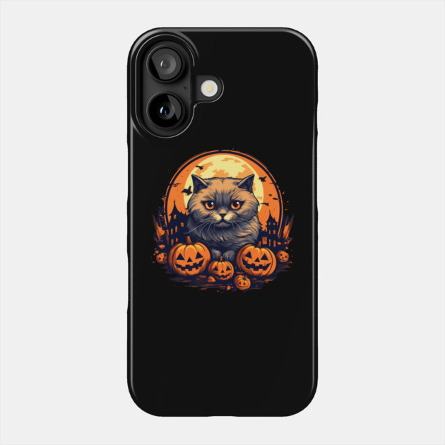 Scottish Fold Cat Halloween, Cat Lover Phone Case by logiamerch