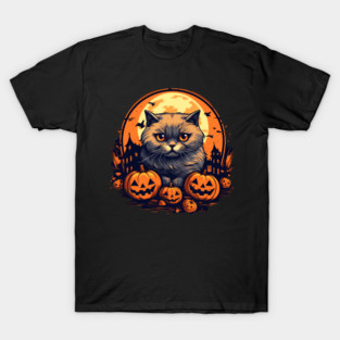 Scottish Fold Cat Halloween, Cat Lover T-Shirt