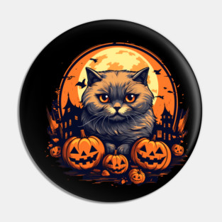 Scottish Fold Cat Halloween, Cat Lover Pin