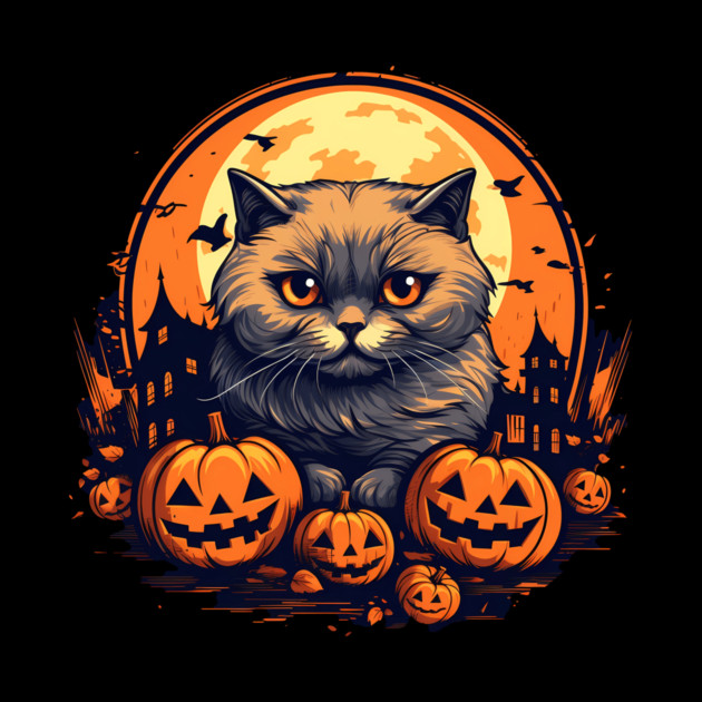 Scottish Fold Cat Halloween, Cat Lover by logiamerch