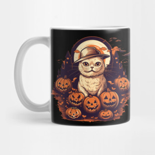 Scottish Fold Cat Halloween, Cat Lover Mug