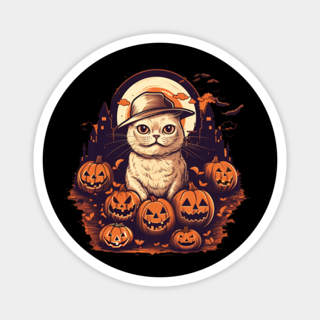 Scottish Fold Cat Halloween, Cat Lover Magnet by logiamerch