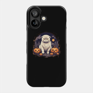 Scottish Fold Cat Halloween, Cat Lover Phone Case
