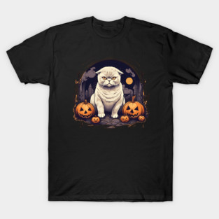Scottish Fold Cat Halloween, Cat Lover T-Shirt
