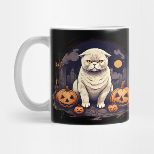 Scottish Fold Cat Halloween, Cat Lover Mug