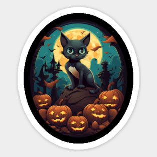 Siamese Cat Halloween, Cat Lover Sticker
