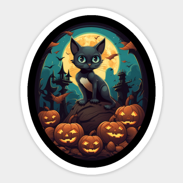 Siamese Cat Halloween, Cat Lover Sticker by logiamerch