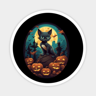 Siamese Cat Halloween, Cat Lover Magnet