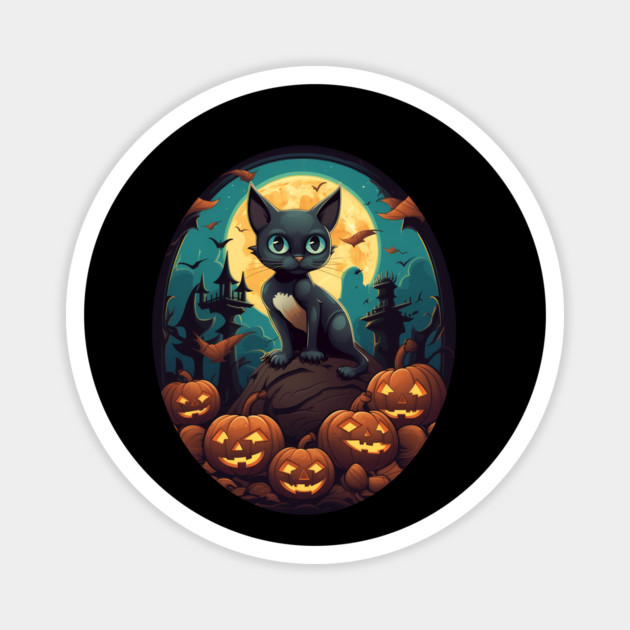 Siamese Cat Halloween, Cat Lover Magnet by logiamerch