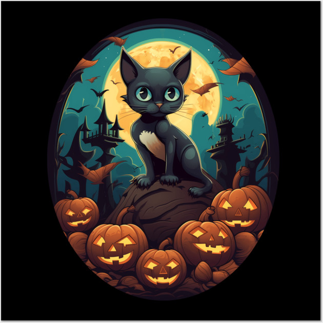 Siamese Cat Halloween, Cat Lover Wall Art by logiamerch