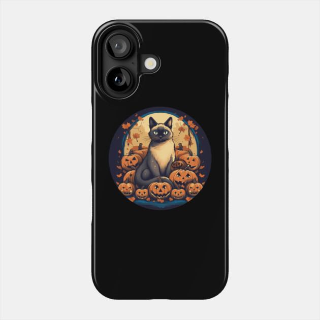 Siamese Cat Halloween, Cat Lover Phone Case by logiamerch