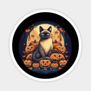 Siamese Cat Halloween, Cat Lover Magnet