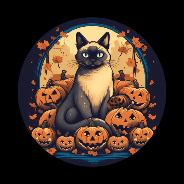 Siamese Cat Halloween, Cat Lover by logiamerch