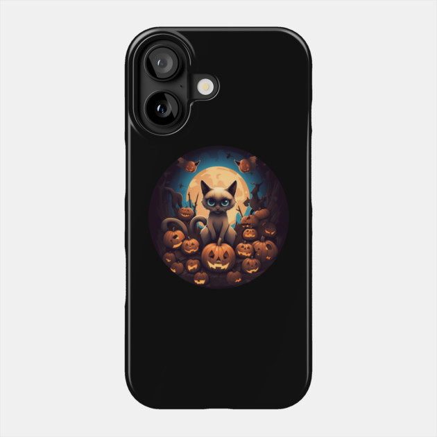 Siamese Cat Halloween, Cat Lover Phone Case by logiamerch