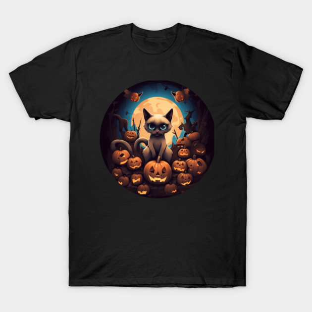 Siamese Cat Halloween, Cat Lover T-Shirt by logiamerch