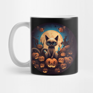 Siamese Cat Halloween, Cat Lover Mug