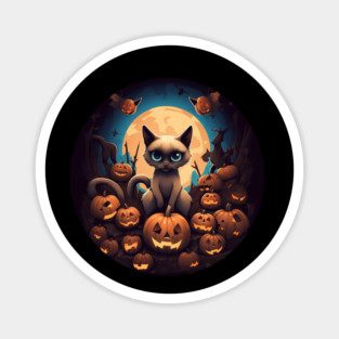 Siamese Cat Halloween, Cat Lover Magnet