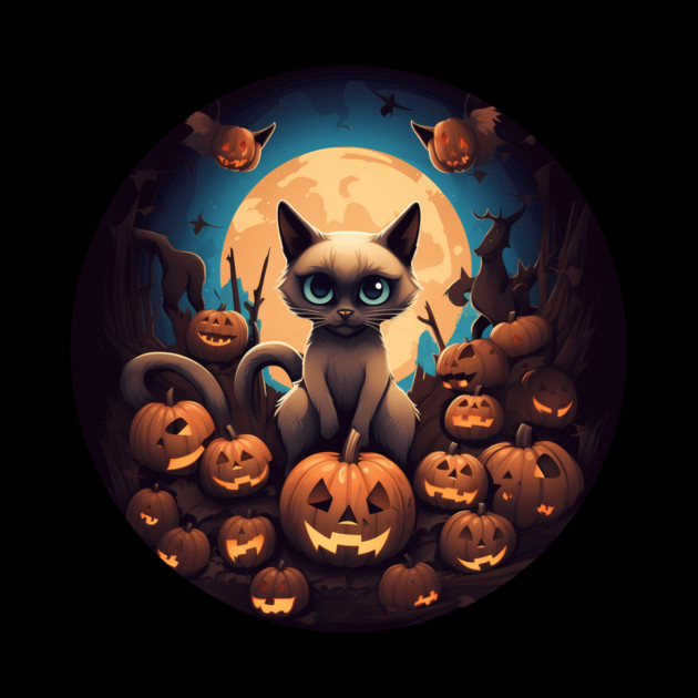 Siamese Cat Halloween, Cat Lover by logiamerch
