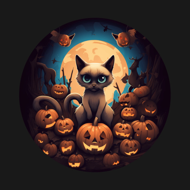 Siamese Cat Halloween, Cat Lover by logiamerch