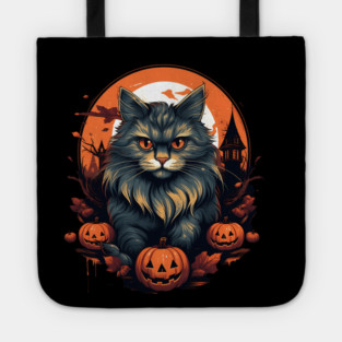 Siberian Cat Halloween, Cat Lover Tote
