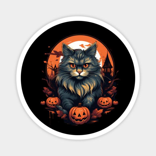 Siberian Cat Halloween, Cat Lover Magnet by logiamerch