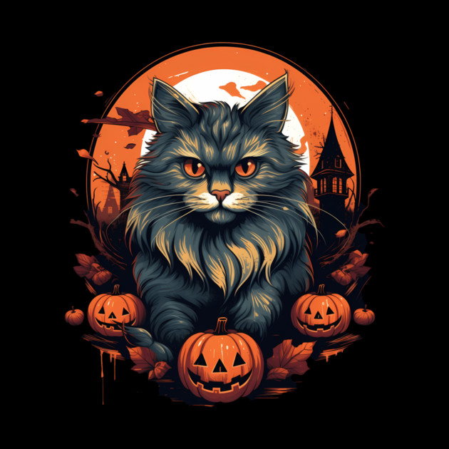 Siberian Cat Halloween, Cat Lover by logiamerch