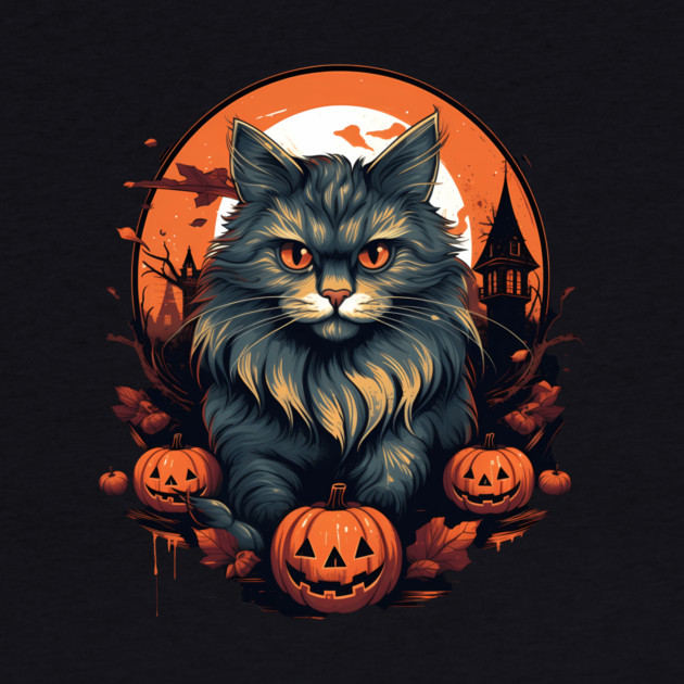 Siberian Cat Halloween, Cat Lover by logiamerch