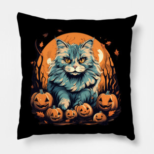 Siberian Cat Halloween, Cat Lover Pillow
