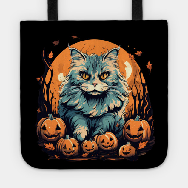 Siberian Cat Halloween, Cat Lover Tote by logiamerch
