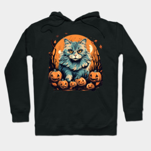 Siberian Cat Halloween, Cat Lover Hoodie