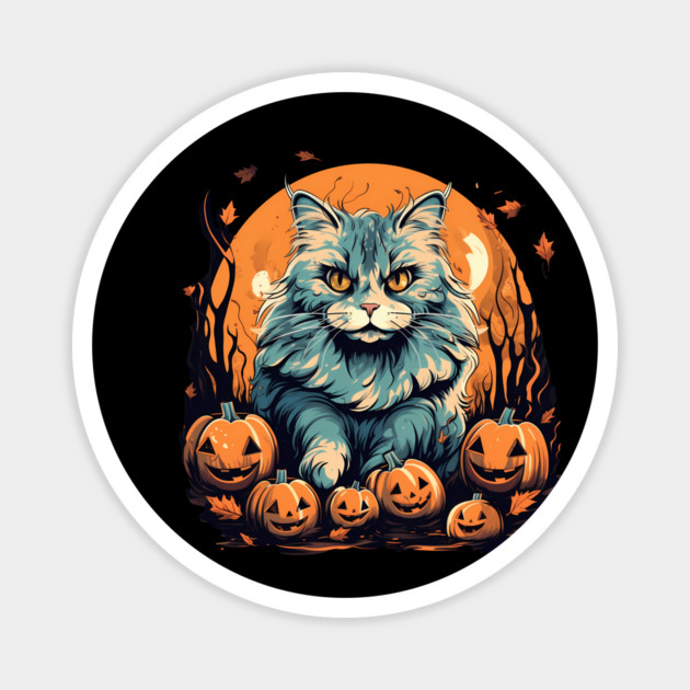 Siberian Cat Halloween, Cat Lover Magnet by logiamerch