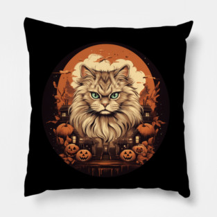 Siberian Cat Halloween, Cat Lover Pillow