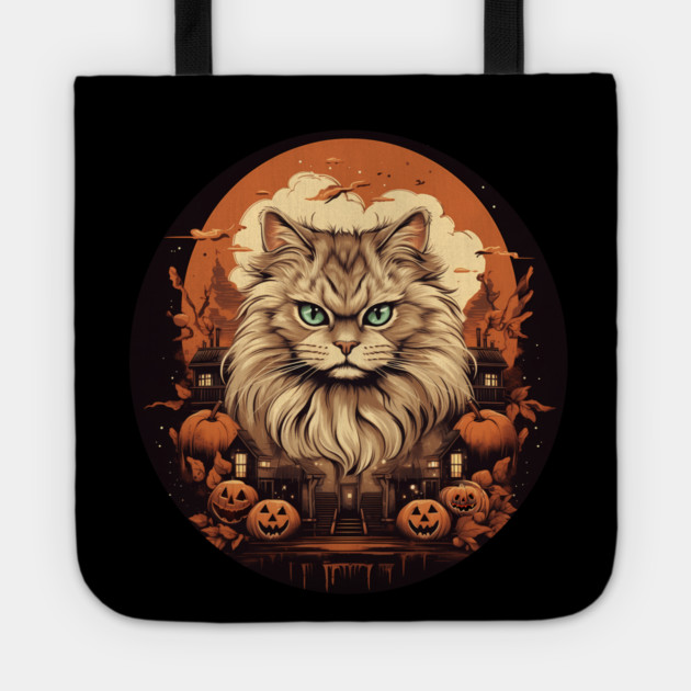 Siberian Cat Halloween, Cat Lover Tote by logiamerch