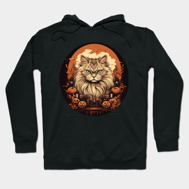 Siberian Cat Halloween, Cat Lover Hoodie by logiamerch
