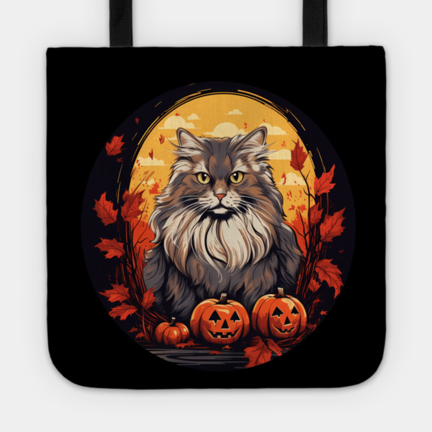 Siberian Cat Halloween, Cat Lover Tote by logiamerch