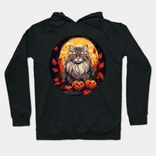 Siberian Cat Halloween, Cat Lover Hoodie