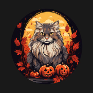 Siberian Cat Halloween, Cat Lover T-Shirt