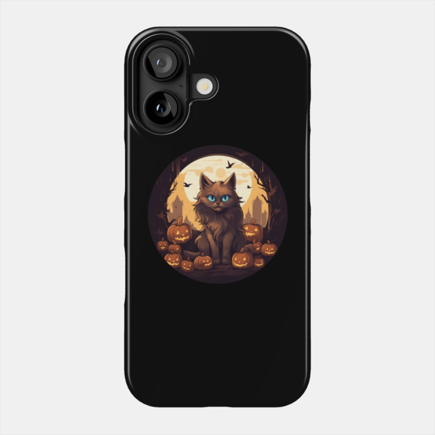Somali Cat Halloween, Cat Lover Phone Case by logiamerch