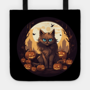 Somali Cat Halloween, Cat Lover Tote