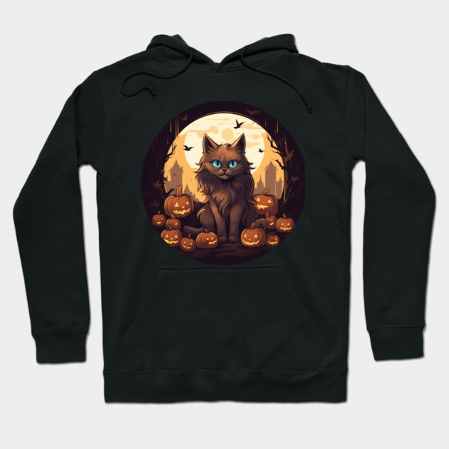 Somali Cat Halloween, Cat Lover Hoodie by logiamerch