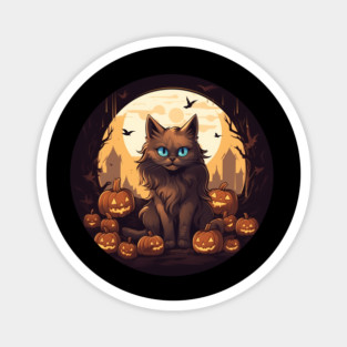 Somali Cat Halloween, Cat Lover Magnet