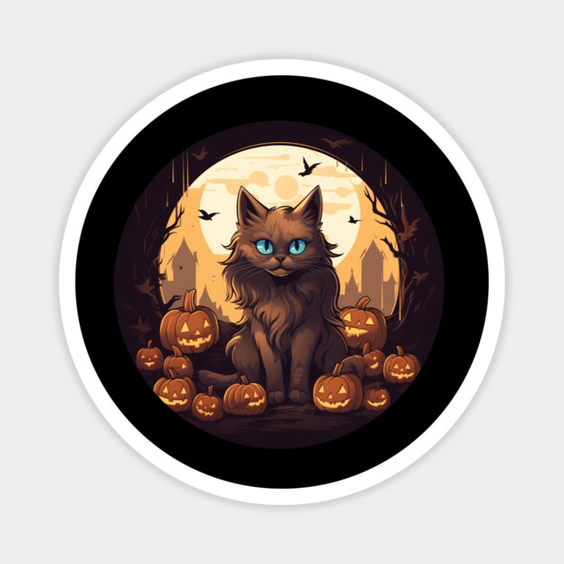 Somali Cat Halloween, Cat Lover Magnet by logiamerch