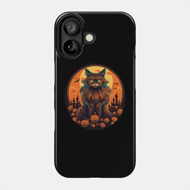 Somali Cat Halloween, Cat Lover Phone Case by logiamerch