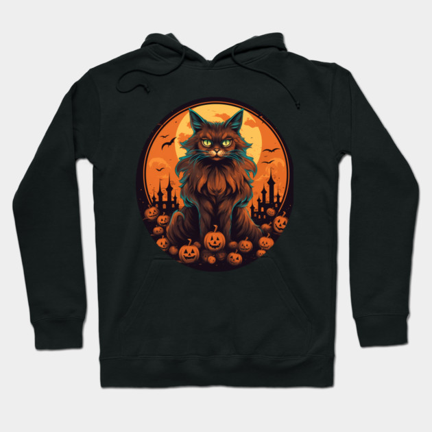 Somali Cat Halloween, Cat Lover Hoodie by logiamerch
