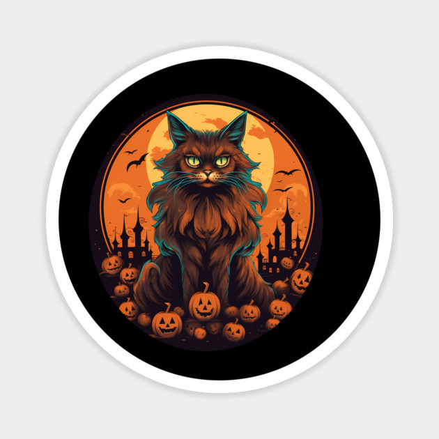 Somali Cat Halloween, Cat Lover Magnet by logiamerch