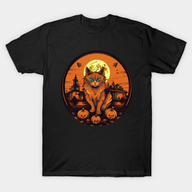 Somali Cat Halloween, Cat Lover T-Shirt by logiamerch