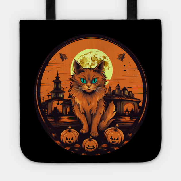 Somali Cat Halloween, Cat Lover Tote by logiamerch