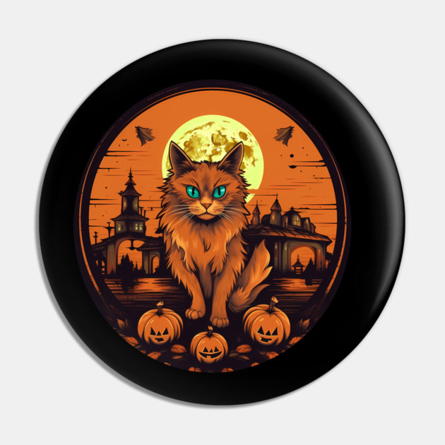 Somali Cat Halloween, Cat Lover Pin by logiamerch